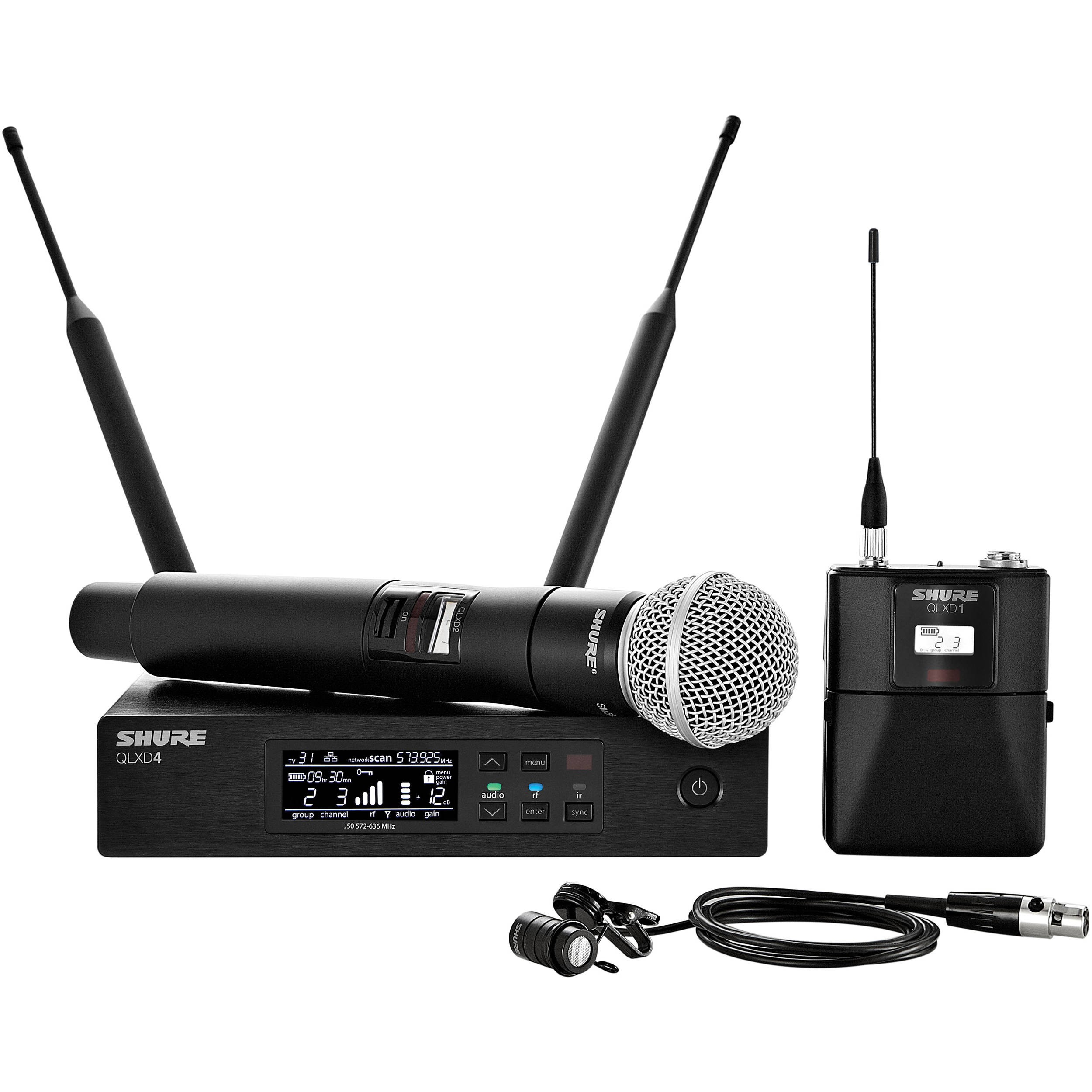SHure QLXD Combo Handheld & Lavalier Wireless Microphone System